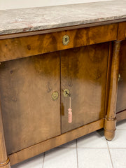Credenza impero quattro porte piano marmo salomè . Parigi inizio XIX secolo