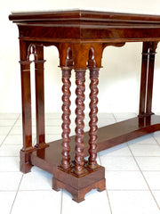Consolle in piuma di mogano Carlo X . Sicilia XIX secolo
