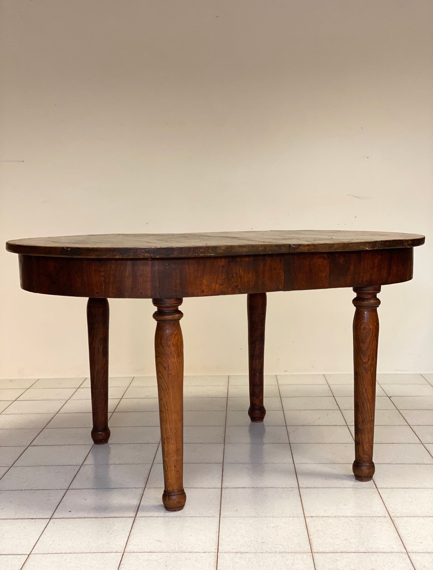 Extendable oval table elm Emilia 800