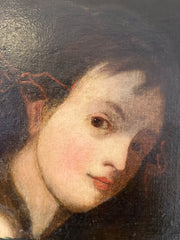 Ritratto di giovane dama, olio su tela Autore: scuola di A. van Dyck (Anversa 1599 -Londra 1641).