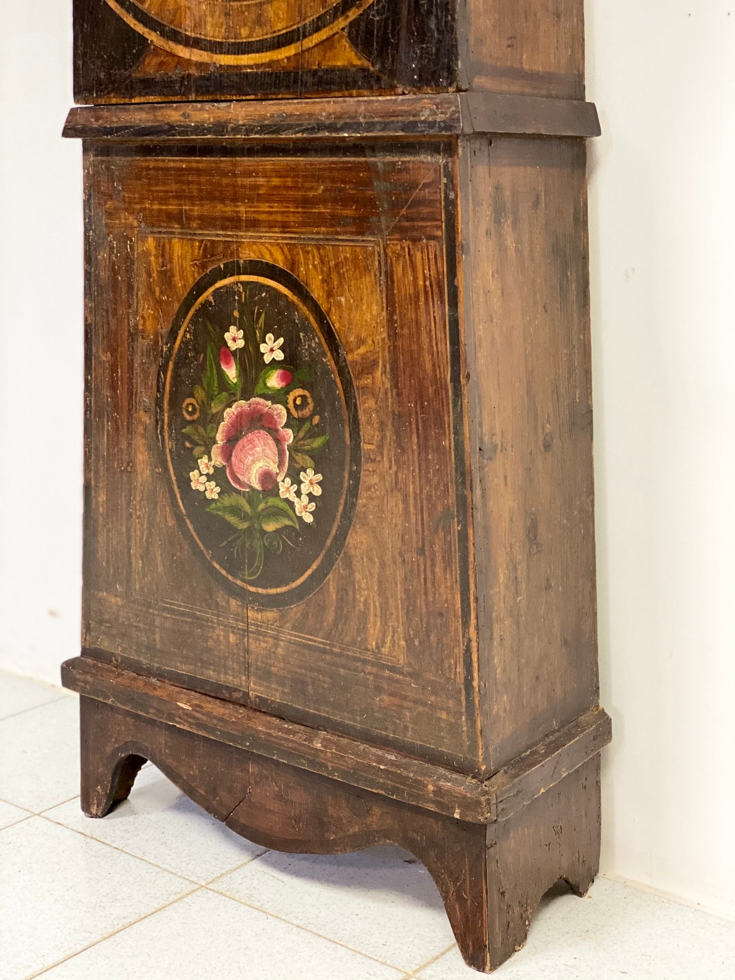 Pendulum column clock mid 19th century. Restored working