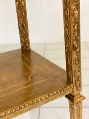 Colonna portavaso in legno intagliato e dorato. Metà 800
