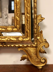 Specchiera legno intagliato e dorato fine XIX secolo