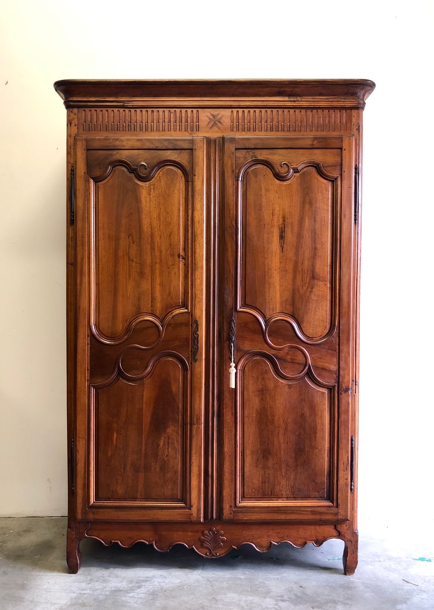 Louis XV Walnut Wardrobe. 18th Century