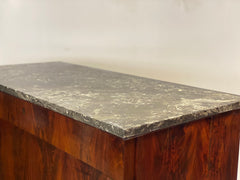 Credenza stipo impero colonne bretelle XIX secolo . Restaurato pronto