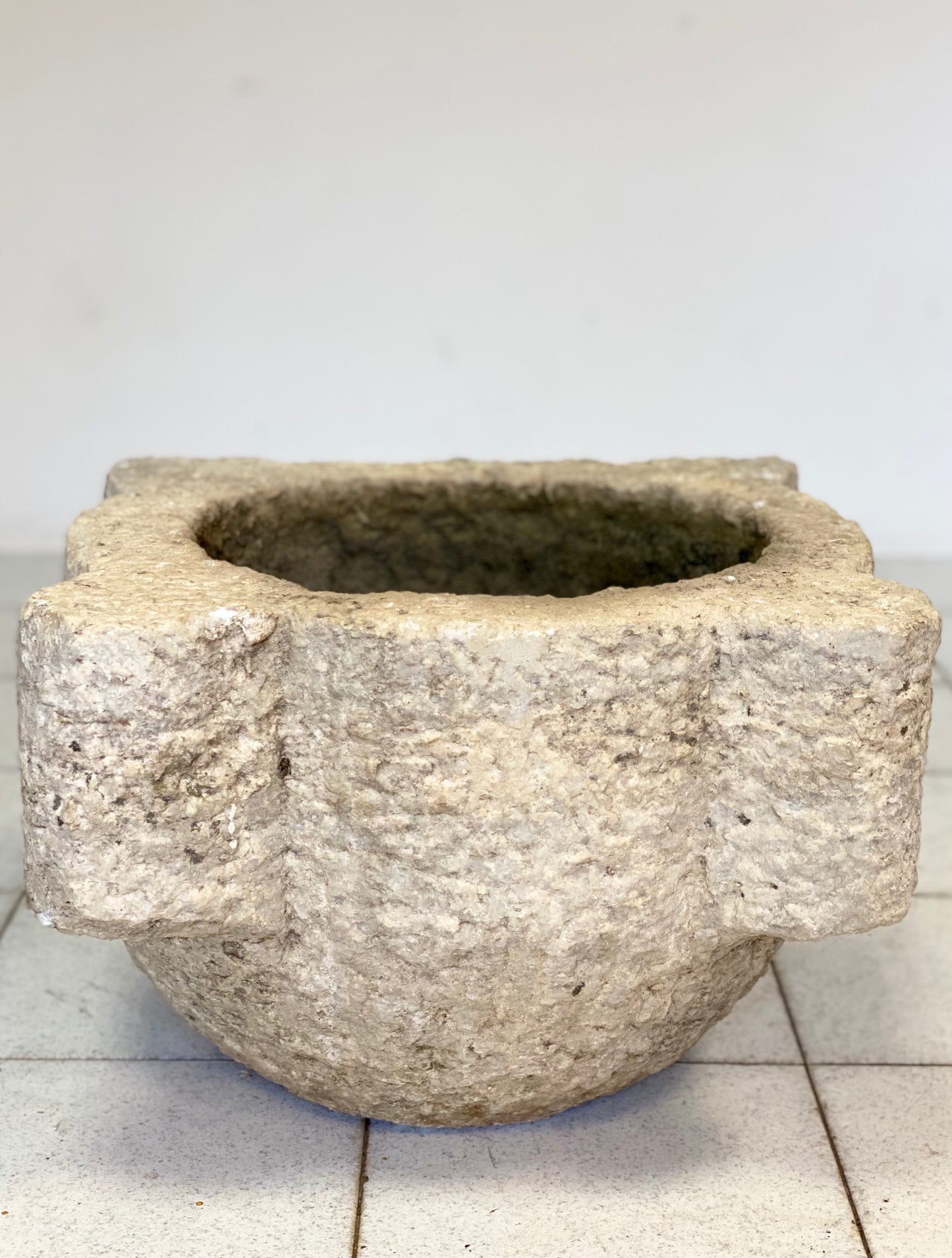 Large marble mortar. 19th century