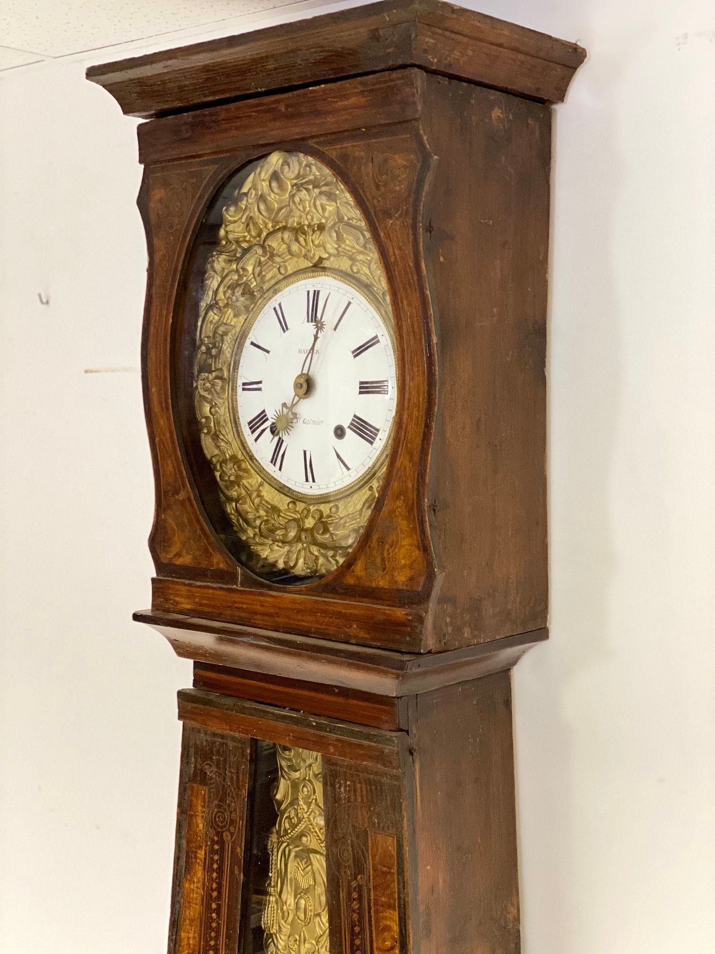 Pendulum column clock mid 19th century. Restored working