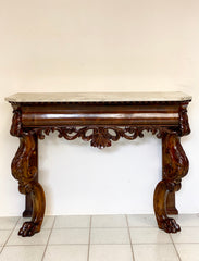 Consolles in piuma di noce periodo Carlo X. Genova inizio XIX secolo