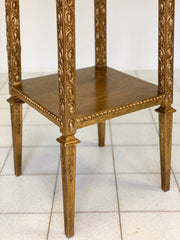 Colonna portavaso in legno intagliato e dorato. Metà 800