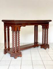 Consolle in piuma di mogano Carlo X . Sicilia XIX secolo