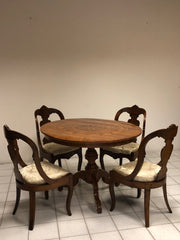 Tavolo di Rolo intarsiato . 110 cm diametro