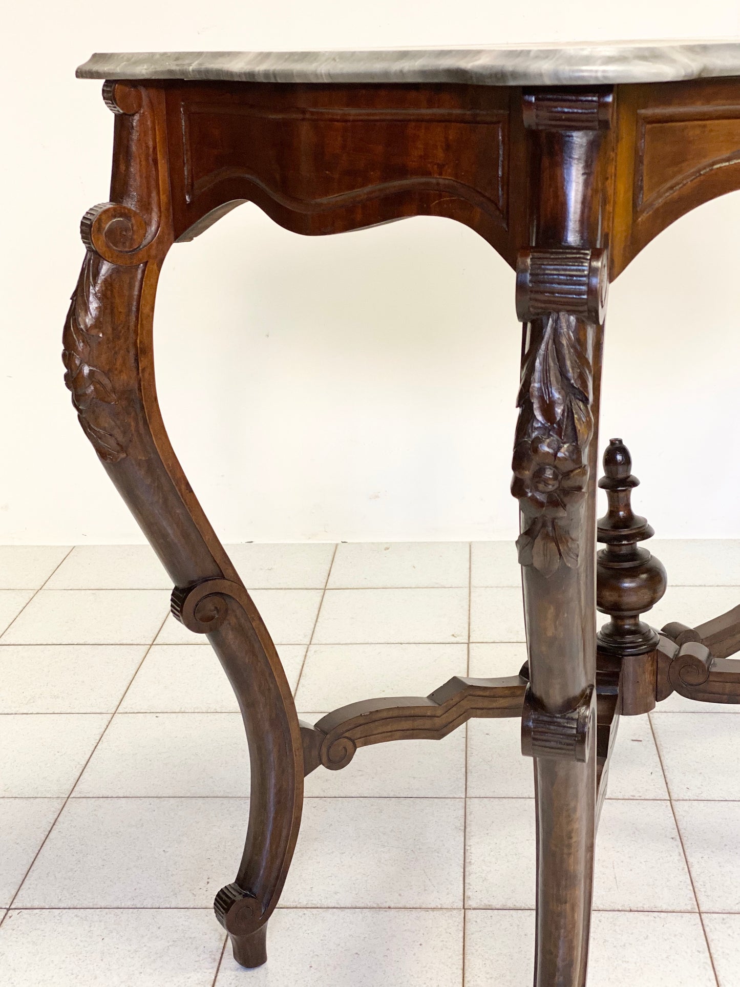 Consolle Luigi Filippo noce lombarda metà XIX secolo