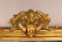 Specchiera in foglia oro zecchino con cimasa traforata