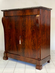 Credenza stipo impero colonne bretelle XIX secolo . Restaurato pronto