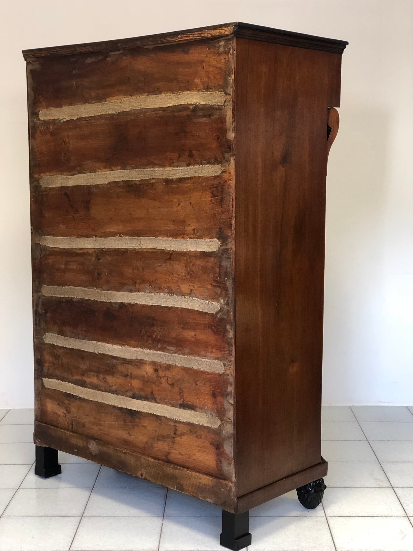 Lombard Empire Weekly Walnut Feather. Early 19th century (restored)