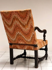 Trono a rocchetto Luigi XIV lombardo noce