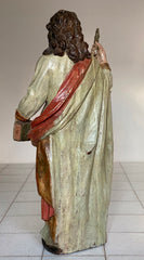 Scultura lignea laccata policroma XVII secolo