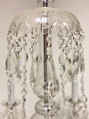 Lampadario cristallo con dieci bracci epoca metà 900