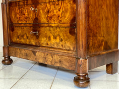 Vetrina Carlo X lombarda noce . XIX secolo