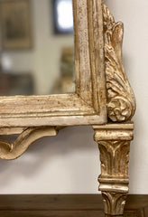 Specchiera epoca impero lombarda foglia argento . Inizio XIX secolo