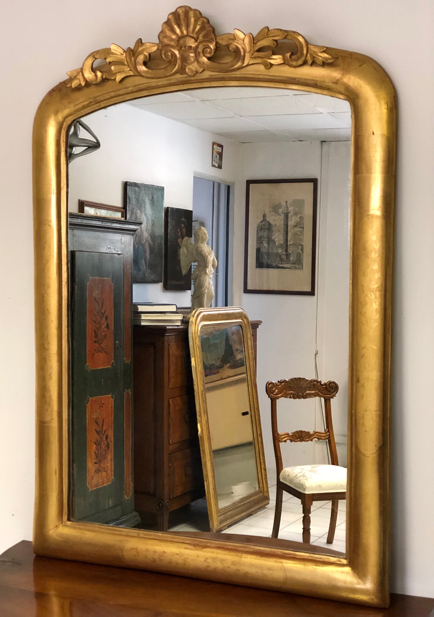 Lombard gold leaf mirror, mid-19th century