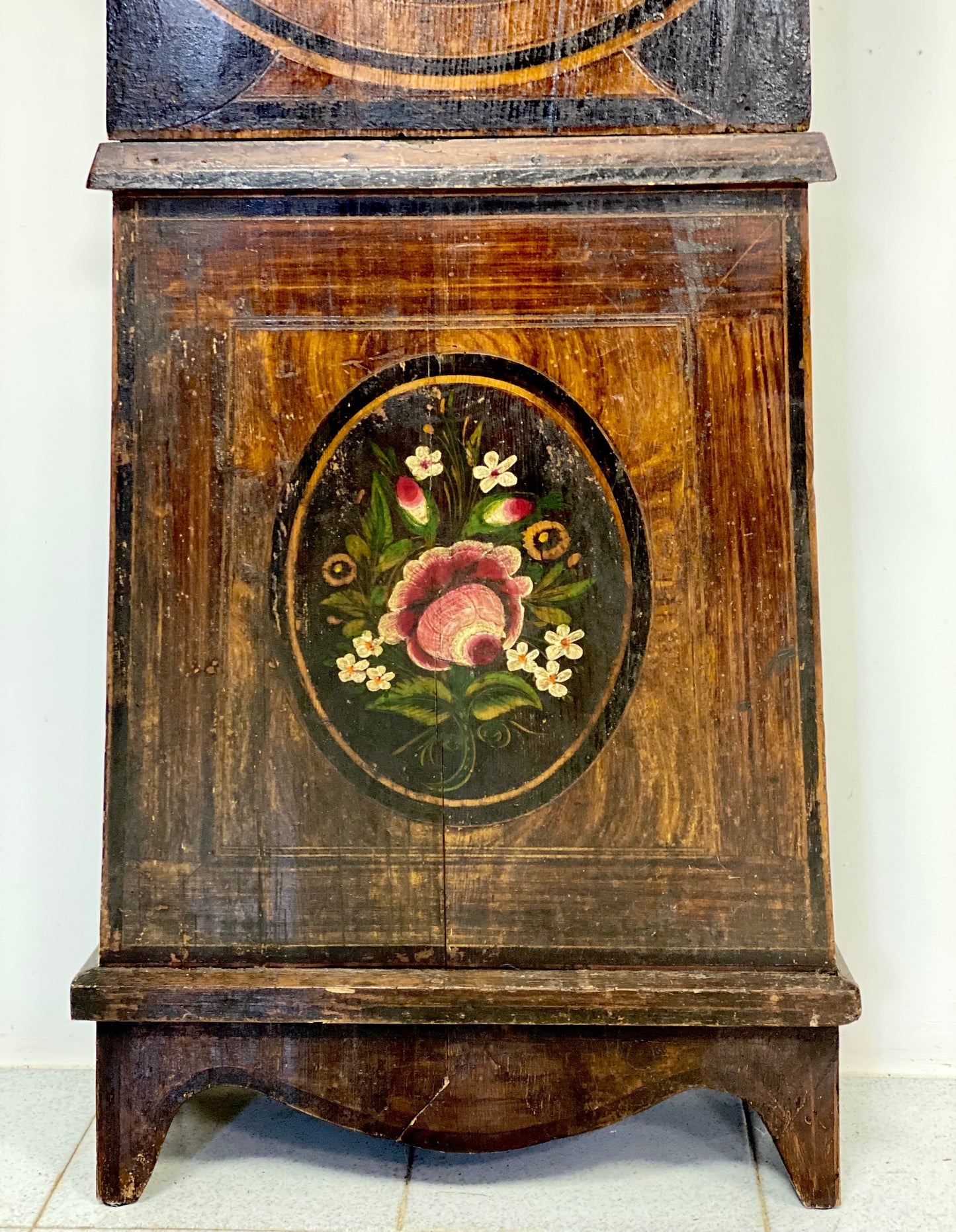Pendulum column clock mid 19th century. Restored working