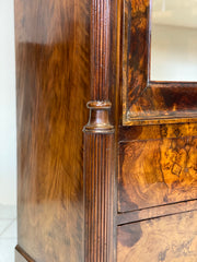 Vetrina Carlo X lombarda noce . XIX secolo