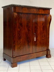 Credenza stipo impero colonne bretelle XIX secolo . Restaurato pronto