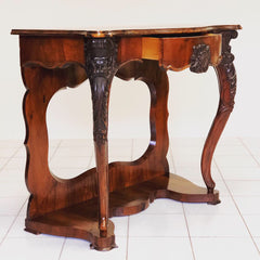 Consolles Lombarda Carlo X . Noce e radica