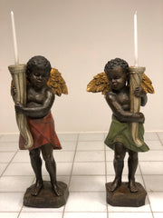 Coppia di Mori veneziani in legno XX secolo