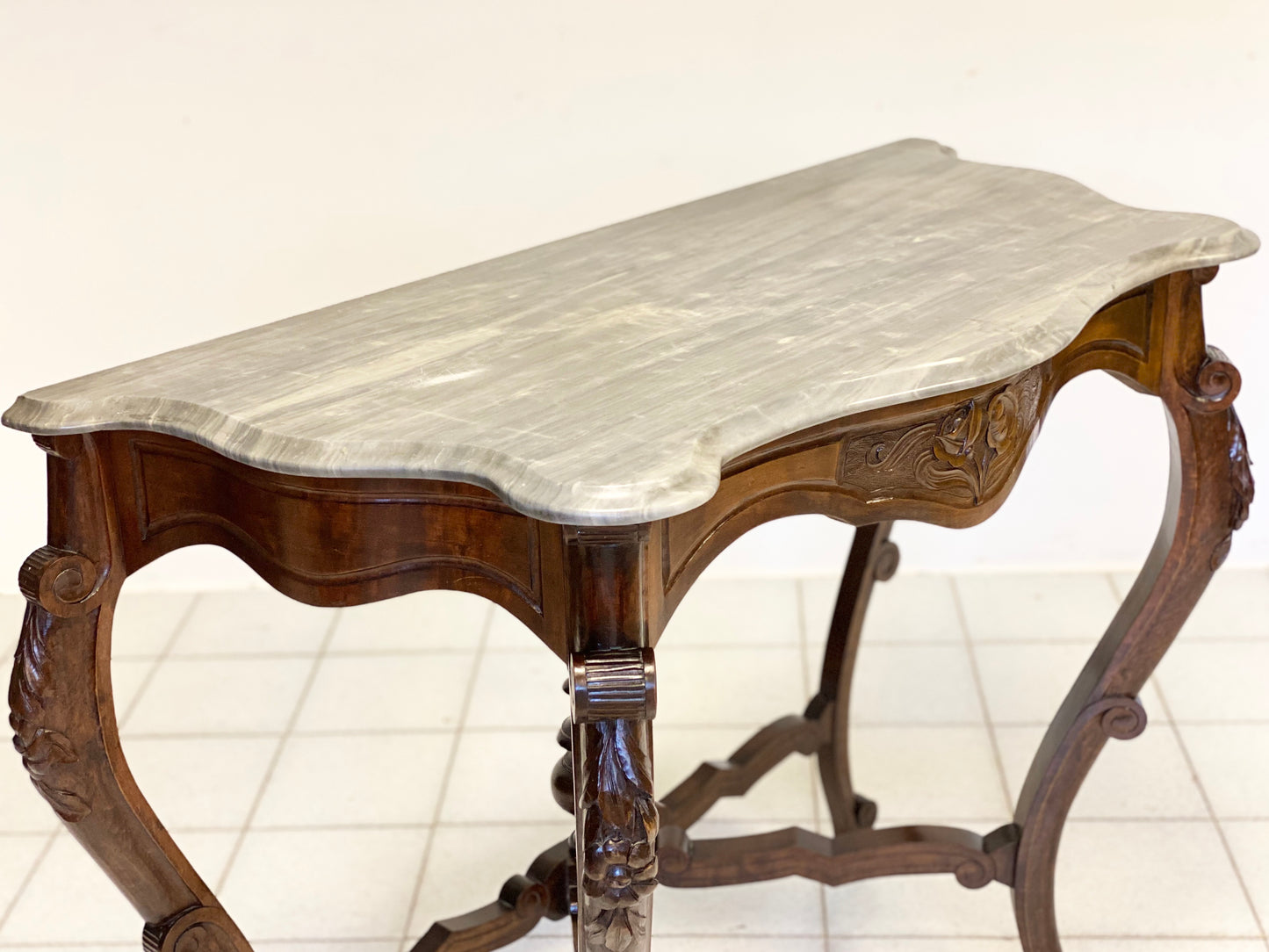 Consolle Luigi Filippo noce lombarda metà XIX secolo