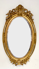 Specchiera ovale lombarda Carlo X oro zecchino