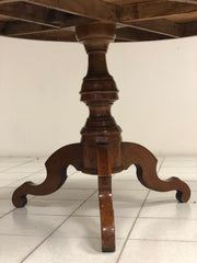 Tavolo di Rolo intarsiato . 110 cm diametro