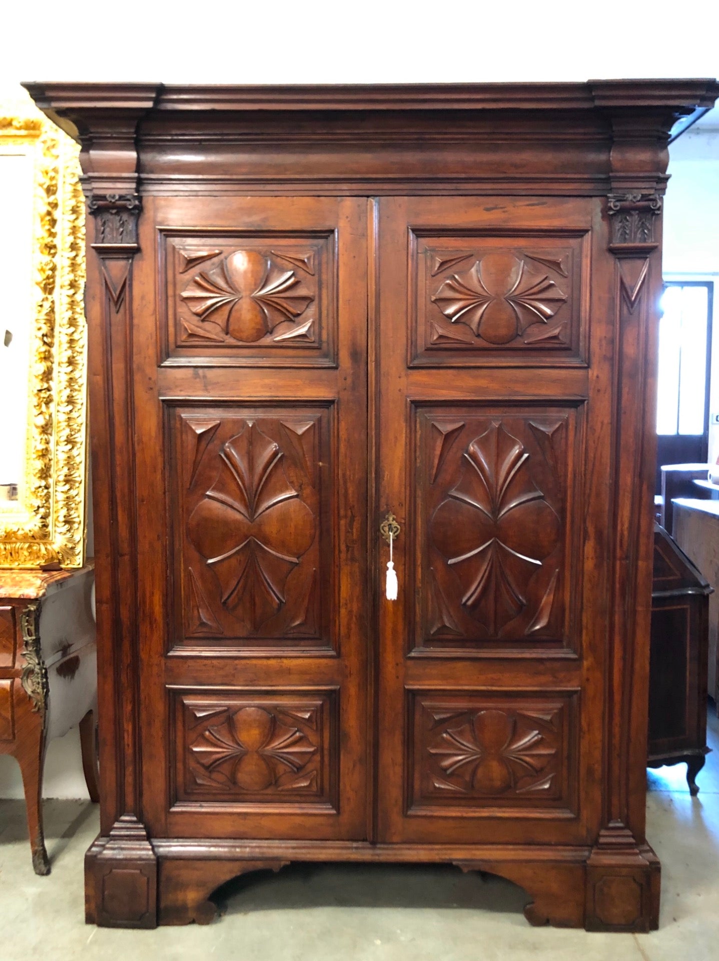 Louis XIV walnut wardrobe Genoa late 17th century