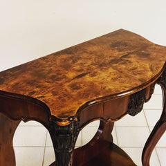 Consolles Lombarda Carlo X . Noce e radica