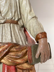 Scultura lignea laccata policroma XVII secolo