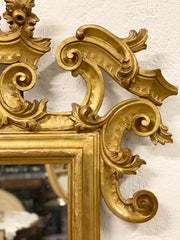 Specchiera lignea foglia oro. Marche metà XVIII secolo