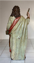 Scultura lignea laccata policroma XVII secolo