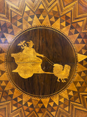 Tavolo intarsiato. Rolo. D 97 cm XIX secolo