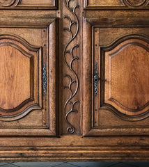 Credenza doppio corpo scolpito Luigi XIV
