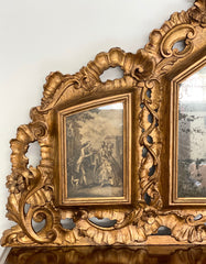 Specchiera in legno intagliato dorato fine XIX secolo