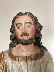 Scultura lignea laccata policroma XVII secolo