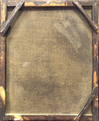 Sacra famiglia olio su tela datato 1762