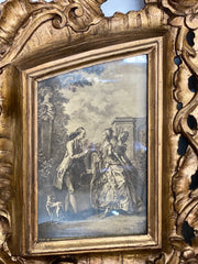 Specchiera in legno intagliato dorato fine XIX secolo