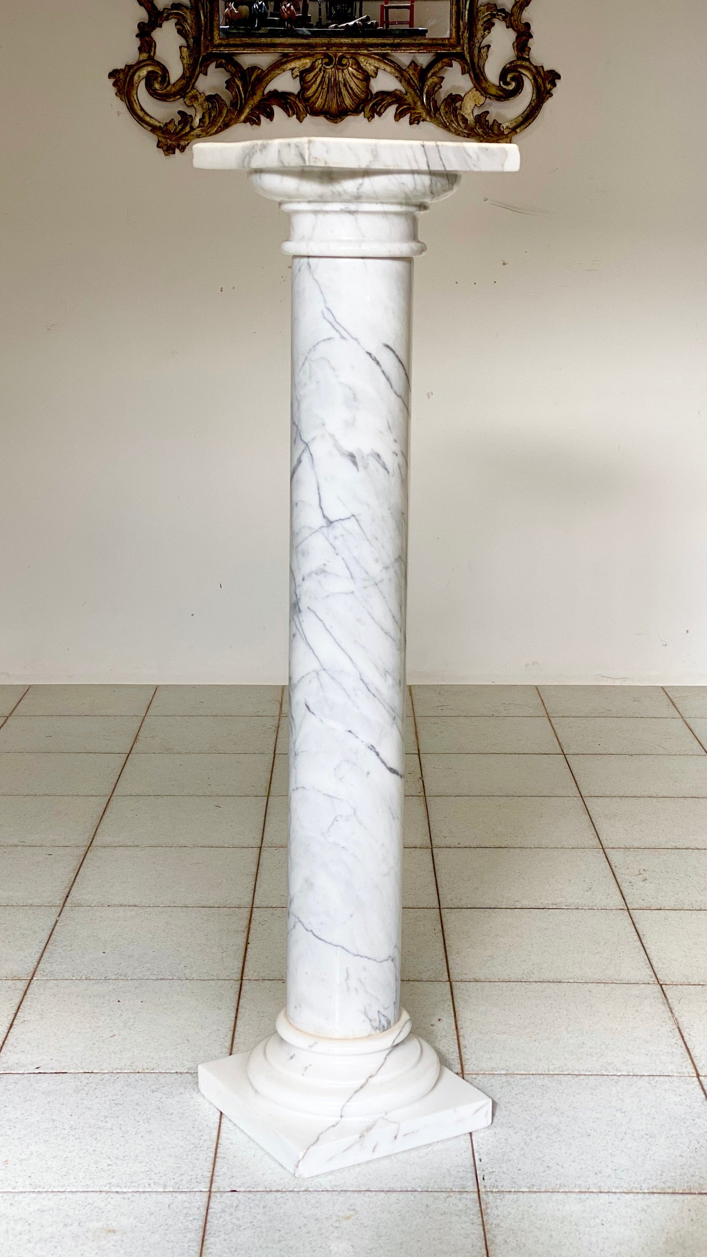 Carrara marble column. Early 20th century