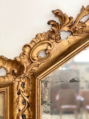 Specchiera in legno intagliato dorato fine XIX secolo