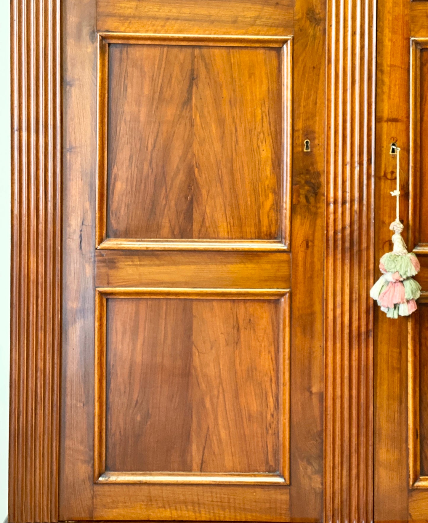 Lombard Charles X Walnut Three-Door Wardrobe 19th Century