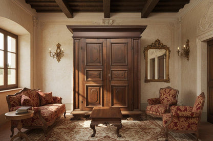 Armadio barocco lombardo Luigi XIV Brescia XVII secolo