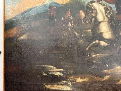 Scena biblica di caccia
Scuola  di Salvator Rosa olio su tela
fine XVII secolo