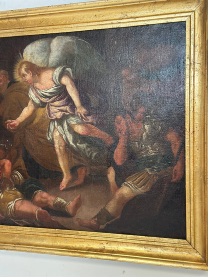 La liberazione di San Pietro olio su tela. XVII secolo
